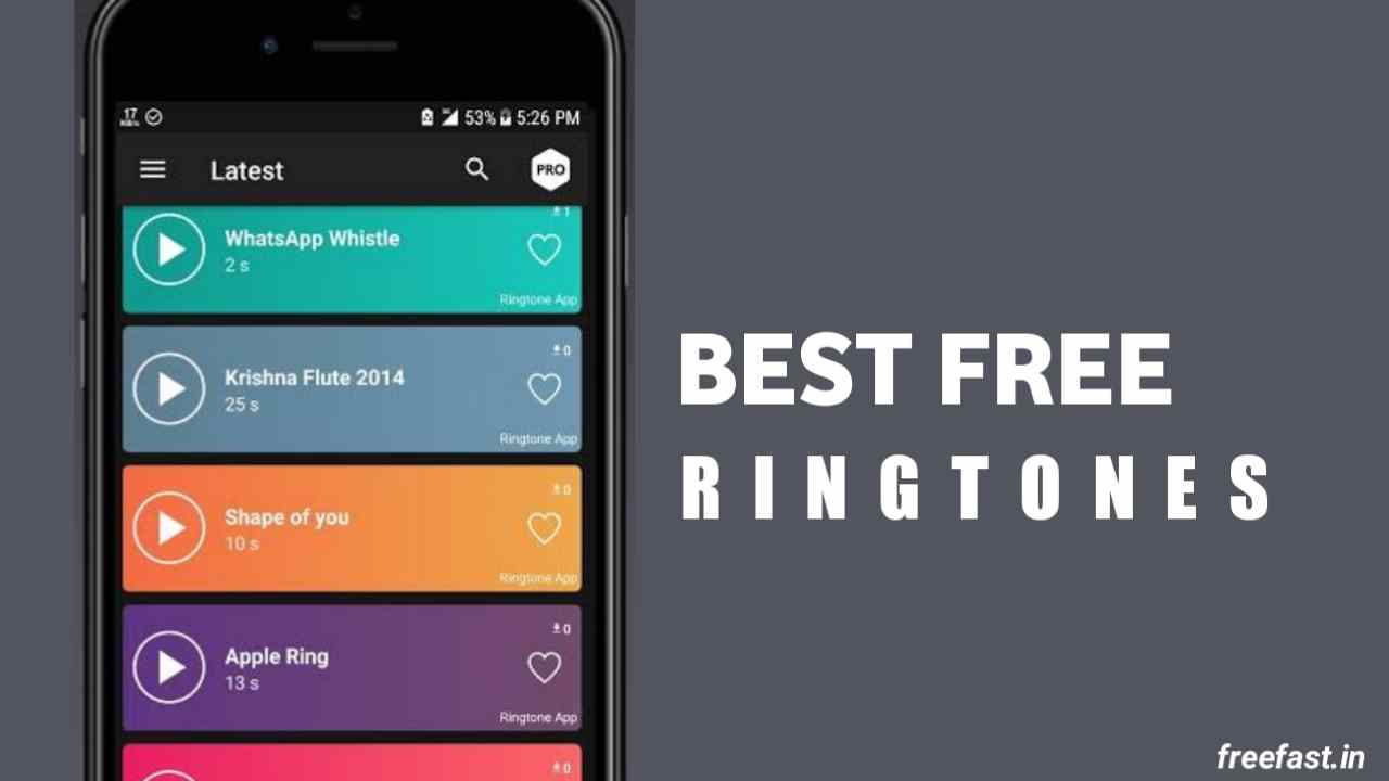 Best Free Ringtones App For Android users in 2021 - FreeFast