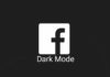 turn on Facebook dark mode