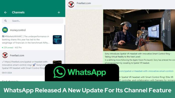 WhatsApp released a new update for its channel feature (2)