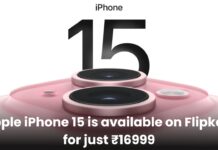 Apple iPhone 15 is available on Flipkart for just ₹16999