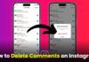 how to delete comments on Instagram