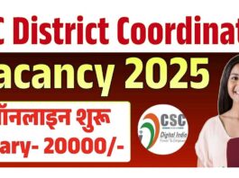 CSC District Coordinator Recruitment 2025
