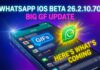 WhatsApp iOS Beta 26.2.10.70