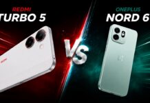 Redmi Turbo 5 vs OnePlus Nord 6: Which One Should You Buy? Redmi Turbo 5 and OnePlus Nord 6 comparison image