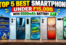 Top 5 Best 5G Phone With 6500 mAh Battery You Can Buy Under ₹15,000 5G Phone With 6500 mAh Battery
